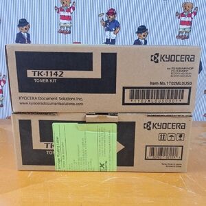 Kyocera TK-1142 black yield toner cartdridge refills item 1 box sealed 1 opened